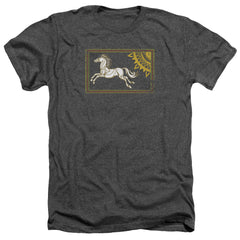 Lord Of The Rings Rohan Banner Men's 30/1 Heather 60 40 Poly Short-Sleeve T-Shirt