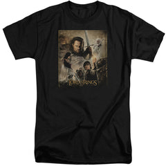 Lord Of The Rings Rotk Poster Men's 18/1 Tall Cotton Short-Sleeve T-Shirt