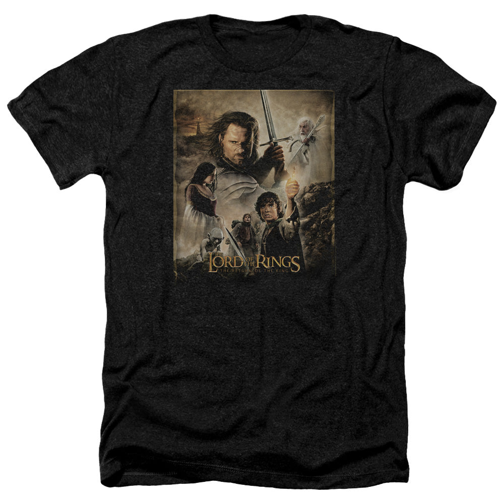 Lord Of The Rings Rotk Poster Men's 30/1 Heather 60 40 Poly Short-Sleeve T-Shirt