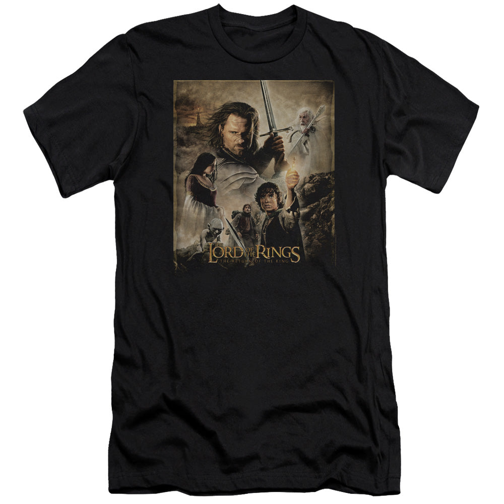 Lord Of The Rings Rotk Poster Men's Ultra-Soft 30/1 Cotton Slim Short-Sleeve T-Shirt