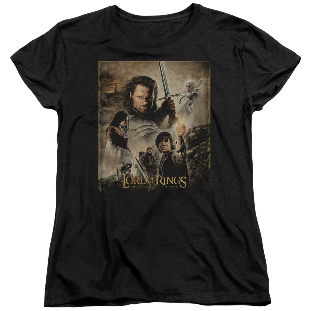 Lord Of The Rings Rotk Poster Women's 18/1 Cotton Short-Sleeve T-Shirt
