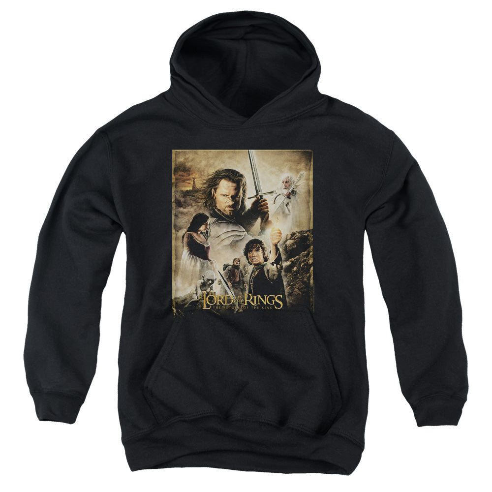 Lord Of The Rings Rotk Poster Youth Cotton Poly Pull-Over Hoodie