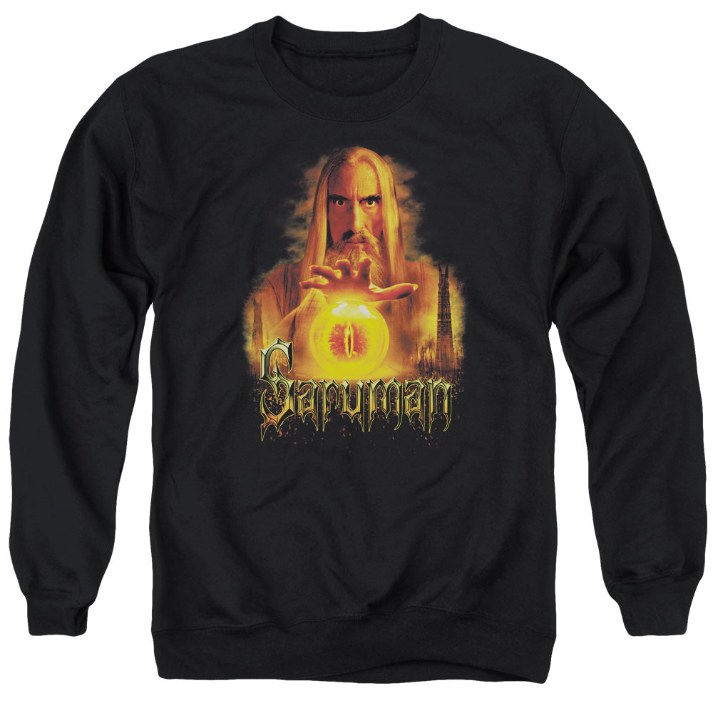 Lord Of The Rings Saruman Men's Crewneck 50 50 Poly Long-Sleeve T-Shirt