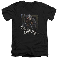 Lord Of The Rings The Best Dwarf Men's 30/1 Cotton Slim V-Neck T-Shirt