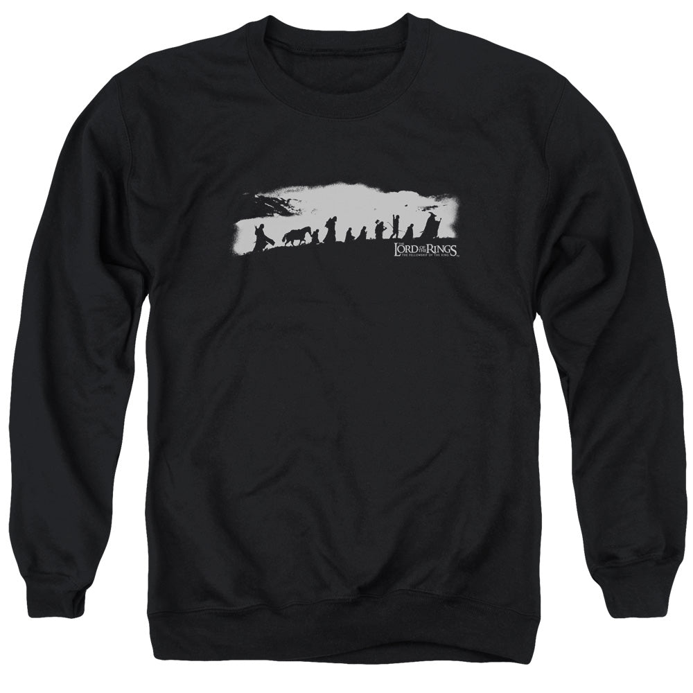 Lord Of The Rings The Fellowship Men's Crewneck 50 50 Poly Long-Sleeve T-Shirt
