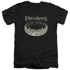 Lord Of The Rings The Journey Men's 30/1 Cotton Slim V-Neck T-Shirt