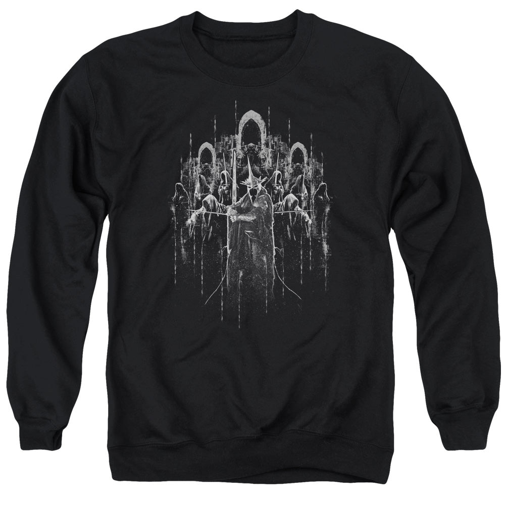 Lord Of The Rings The Nine Men's Crewneck 50 50 Poly Long-Sleeve T-Shirt