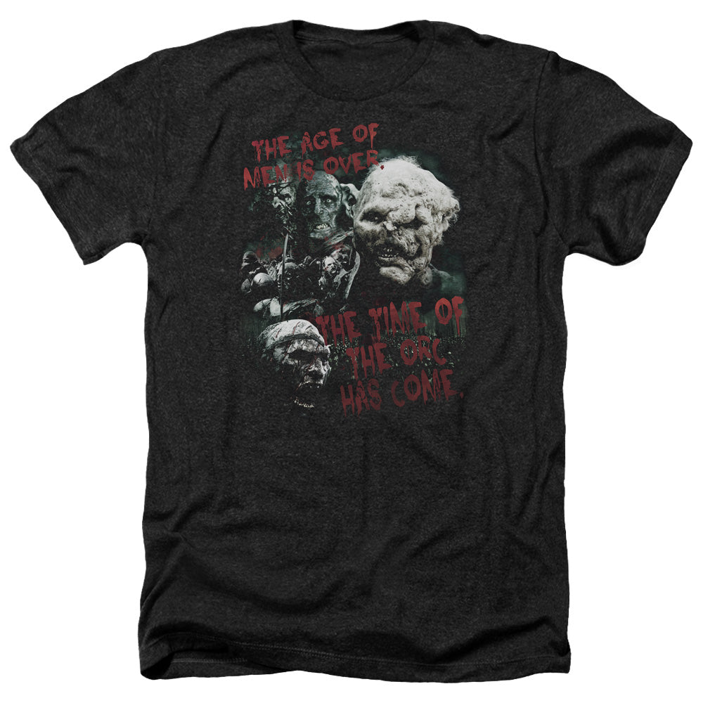 Lord Of The Rings Time Of The Orc Men's 30/1 Heather 60 40 Poly Short-Sleeve T-Shirt