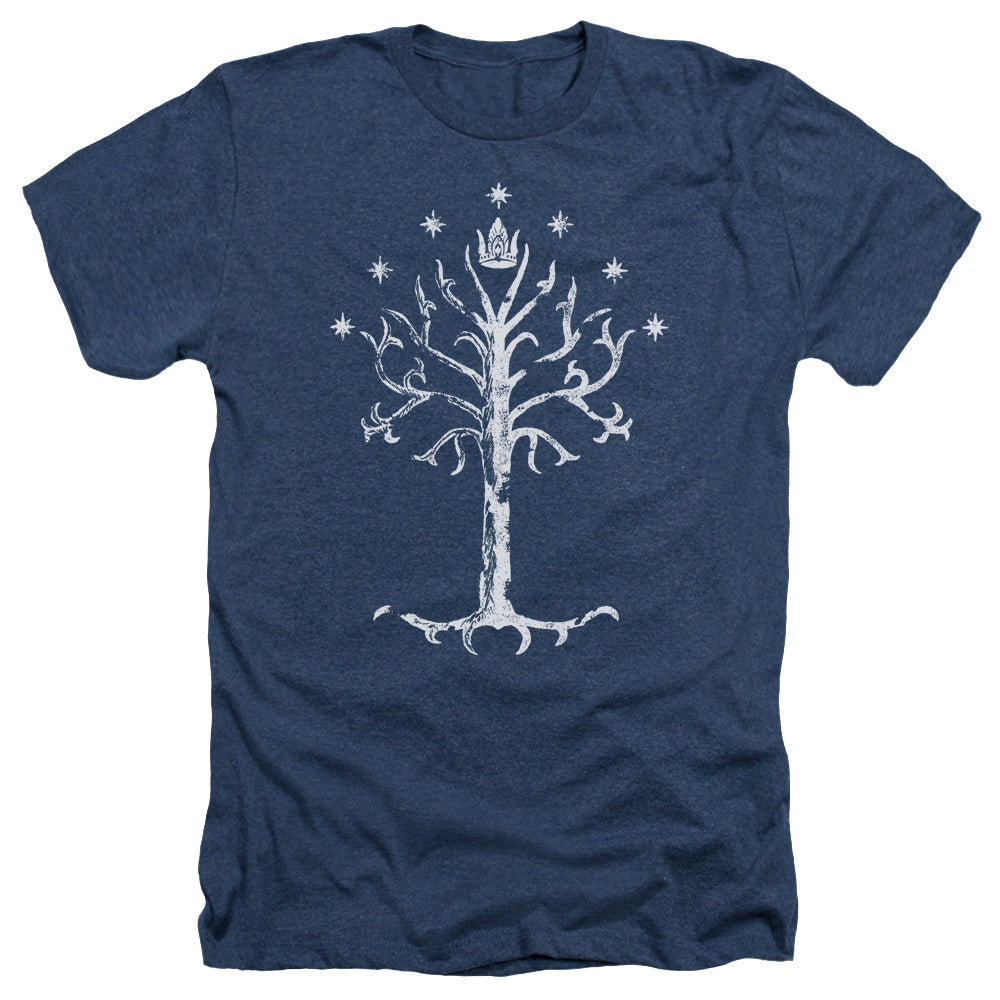 Lord Of The Rings Tree Of Gondor Men's 30/1 Heather 60 40 Poly Short-Sleeve T-Shirt