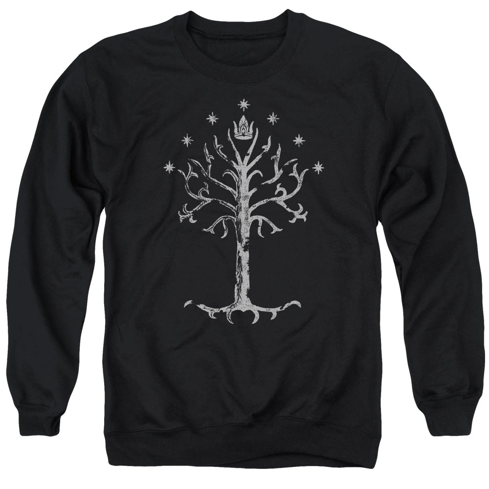 Lord Of The Rings Tree Of Gondor Men's Crewneck 50 50 Poly Long-Sleeve T-Shirt
