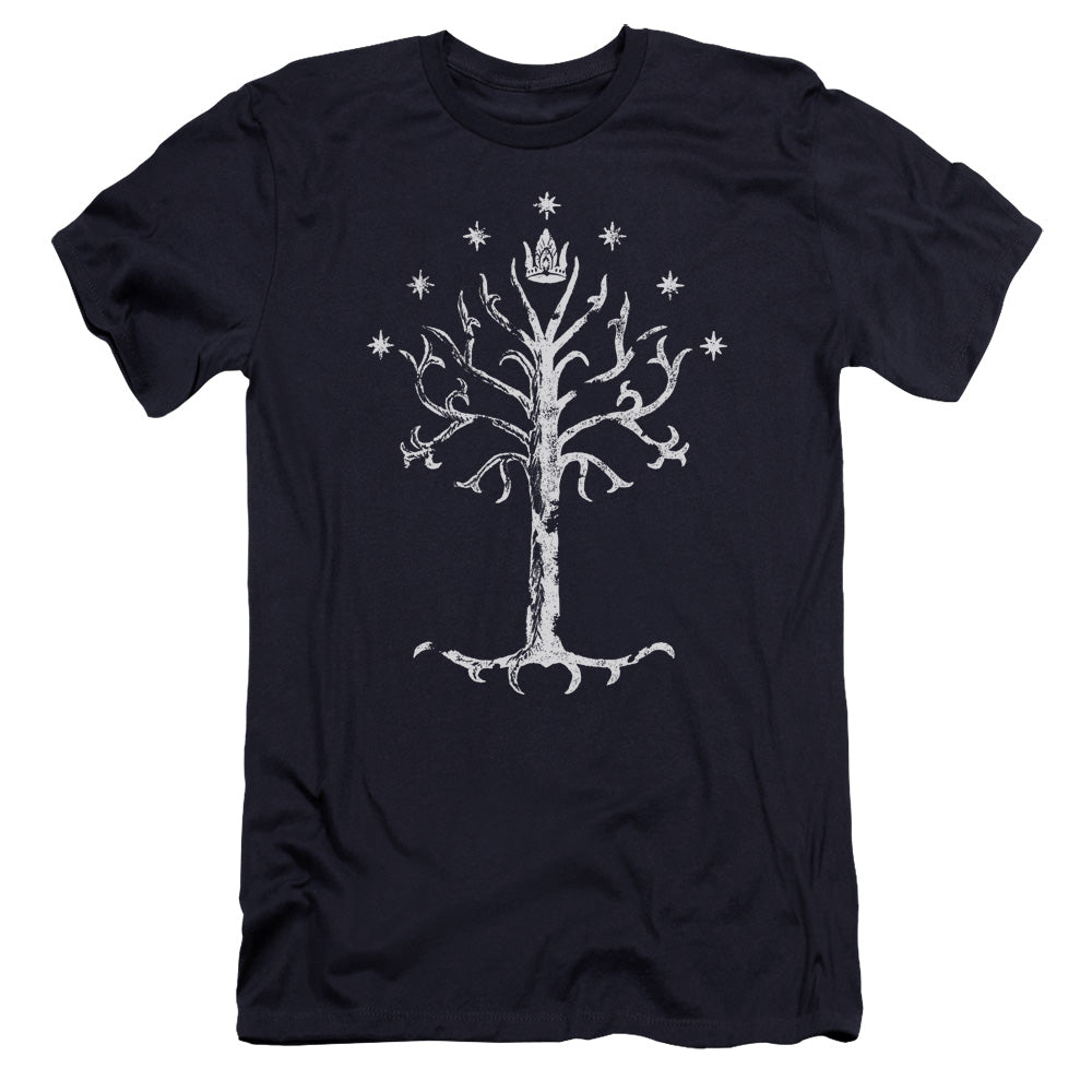 Lord Of The Rings Tree Of Gondor Men's Ultra-Soft 30/1 Cotton Slim Short-Sleeve T-Shirt