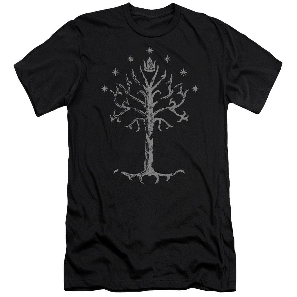 Lord Of The Rings Tree Of Gondor Men's Ultra-Soft 30/1 Cotton Slim Short-Sleeve T-Shirt