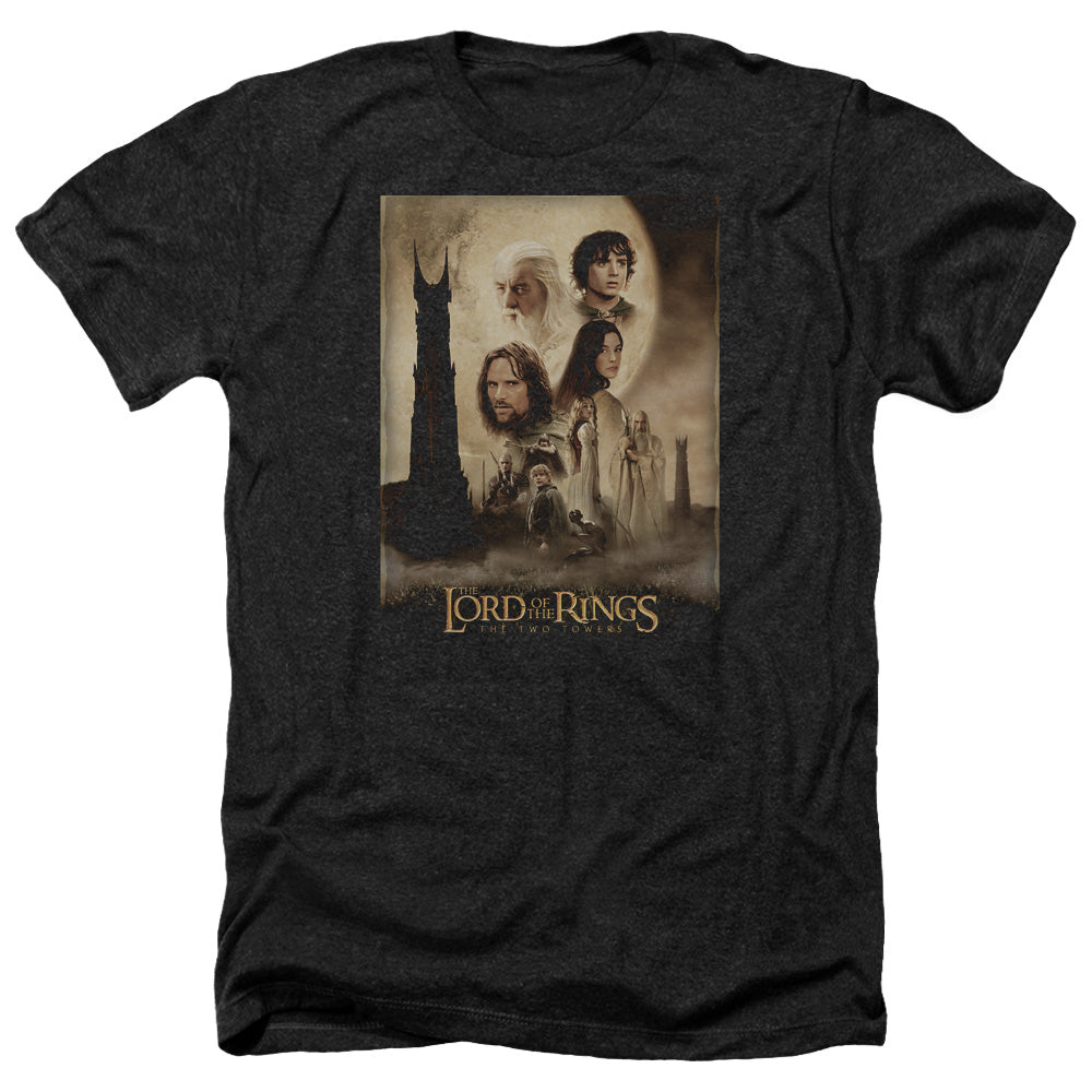 Lord Of The Rings Tt Poster Men's 30/1 Heather 60 40 Poly Short-Sleeve T-Shirt