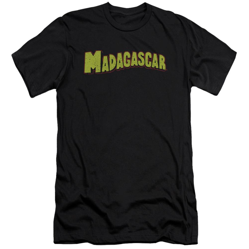 Madagascar Logo Men's Ultra-Soft 30/1 Cotton Slim Short-Sleeve T-Shirt