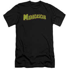 Madagascar Logo Men's Ultra-Soft 30/1 Cotton Slim Short-Sleeve T-Shirt