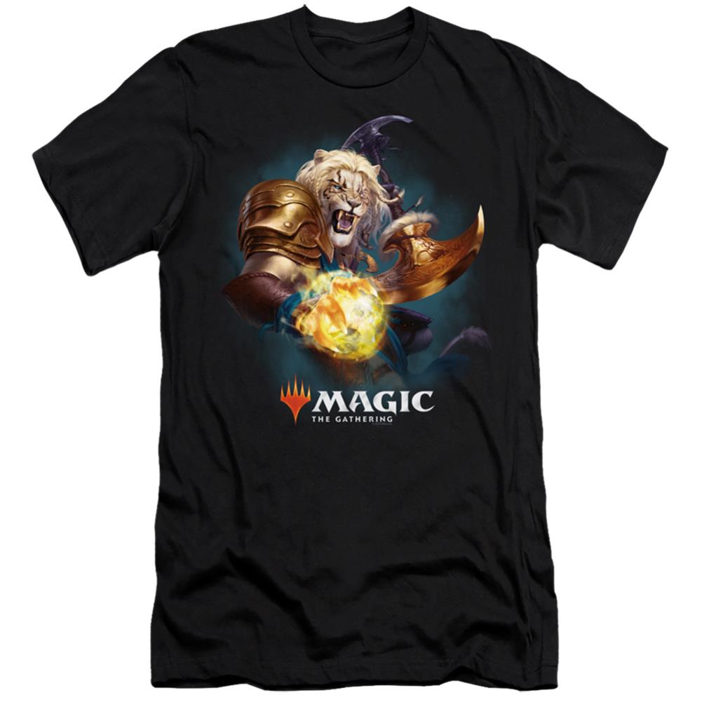 Magic The Gathering Ajani Men's Ultra-Soft 30/1 Cotton Slim Short-Sleeve T-Shirt