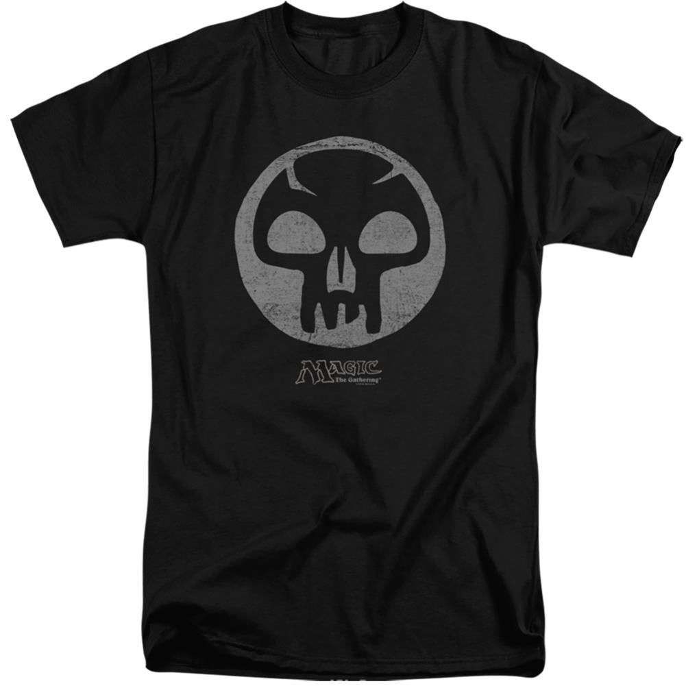 Magic The Gathering Black Symbol Men's 18/1 Tall Cotton Short-Sleeve T-Shirt