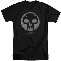 Magic The Gathering Black Symbol Men's 18/1 Tall Cotton Short-Sleeve T-Shirt