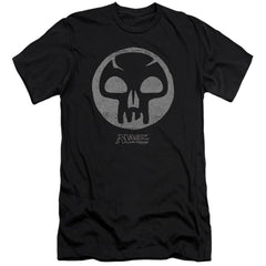 Magic The Gathering Black Symbol Men's Ultra-Soft 30/1 Cotton Slim Short-Sleeve T-Shirt