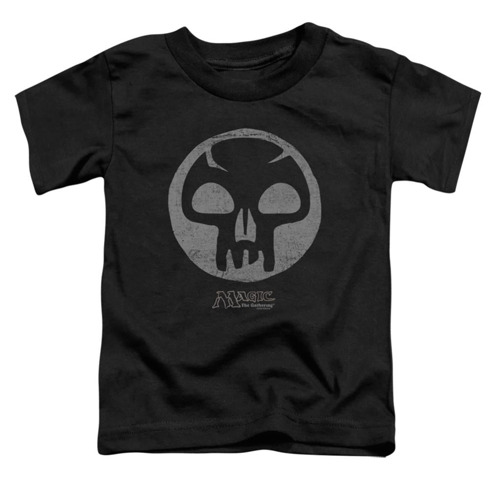 Magic The Gathering Black Symbol Toddler 18/1 Cotton Short-Sleeve T-Shirt