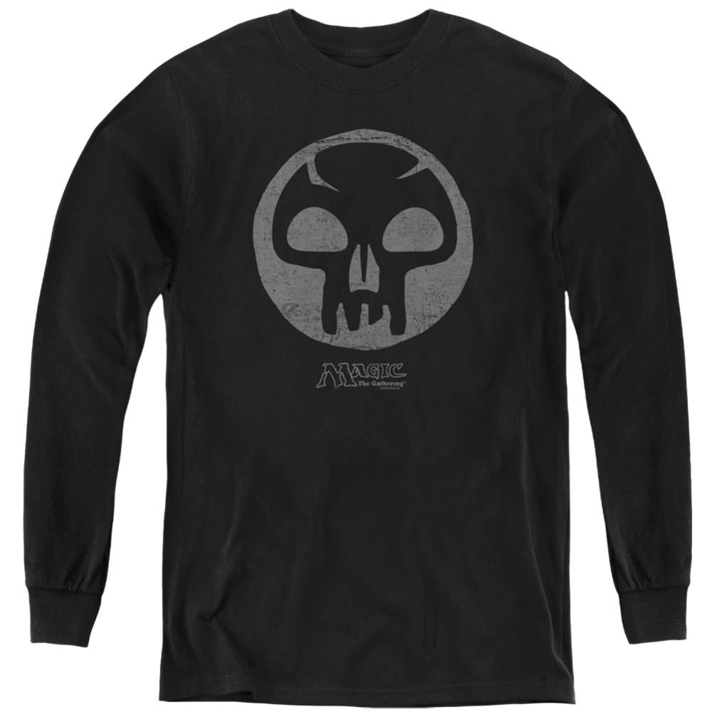 Magic The Gathering Black Symbol Youth Long-Sleeve T-Shirt