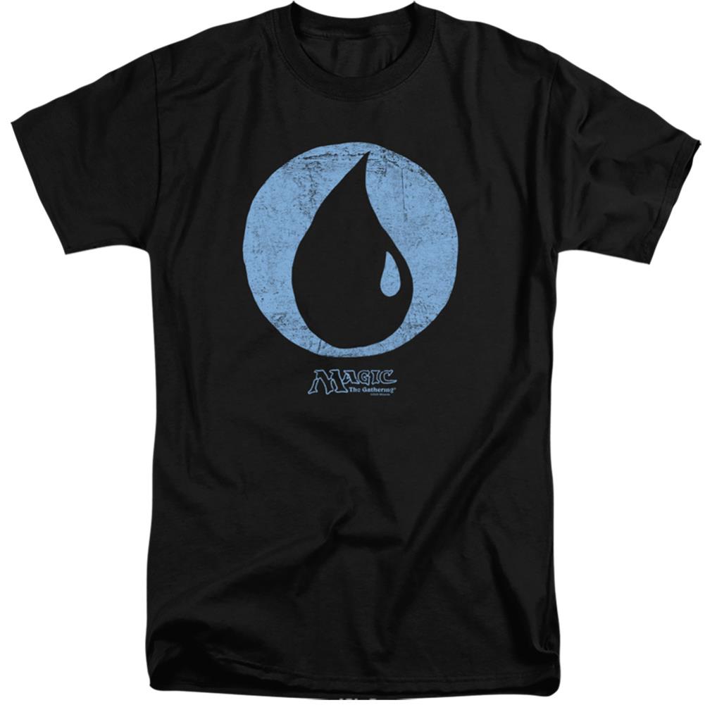 Magic The Gathering Blue Symbol Men's 18/1 Tall Cotton Short-Sleeve T-Shirt