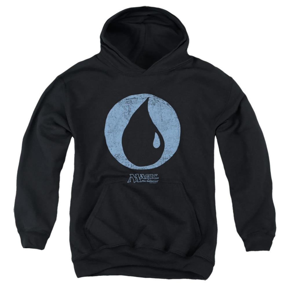 Magic The Gathering Blue Symbol Youth Cotton Poly Pull-Over Hoodie