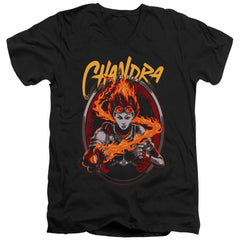 Magic The Gathering Chandra Men's 30/1 Cotton Slim V-Neck T-Shirt