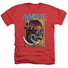 Magic The Gathering Fifth Edition Deck Art Men's 30/1 Heather 60 40 Poly Short-Sleeve T-Shirt