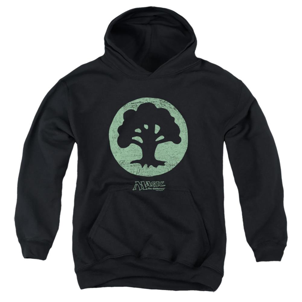 Magic The Gathering Green Symbol Youth Cotton Poly Pull-Over Hoodie