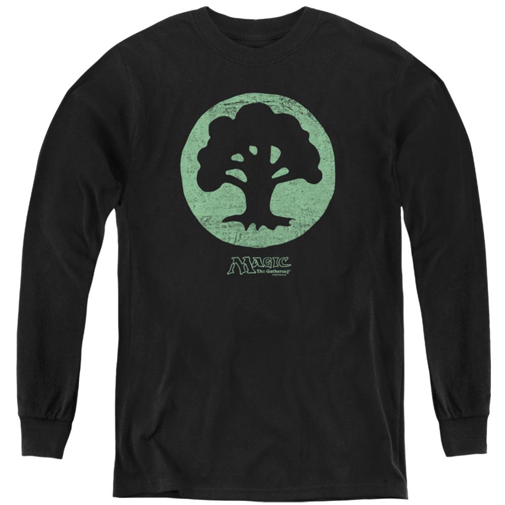 Magic The Gathering Green Symbol Youth Long-Sleeve T-Shirt