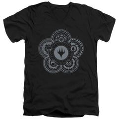 Magic The Gathering Icon Glyph Men's 30/1 Cotton Slim V-Neck T-Shirt