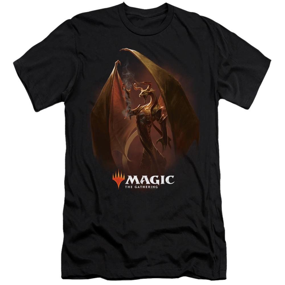 Magic The Gathering Nicol Bolas Men's Ultra-Soft 30/1 Cotton Slim Short-Sleeve T-Shirt