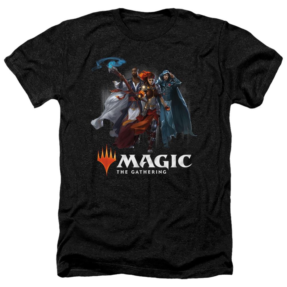 Magic The Gathering Planeswalkers Men's 30/1 Heather 60 40 Poly Short-Sleeve T-Shirt