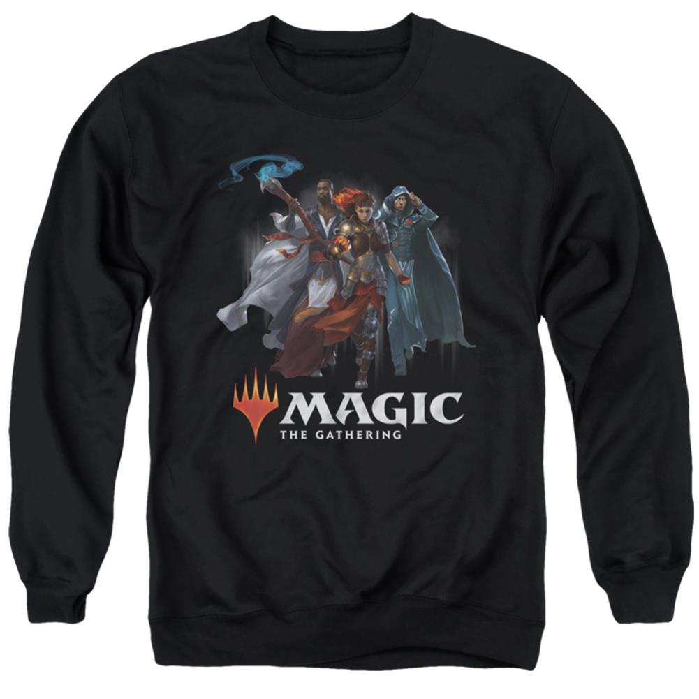 Magic The Gathering Planeswalkers Men's Crewneck 50 50 Poly Long-Sleeve T-Shirt