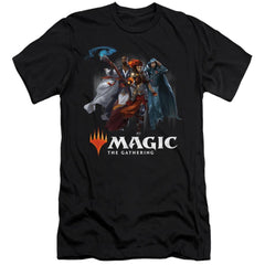 Magic The Gathering Planeswalkers Men's Ultra-Soft 30/1 Cotton Slim Short-Sleeve T-Shirt