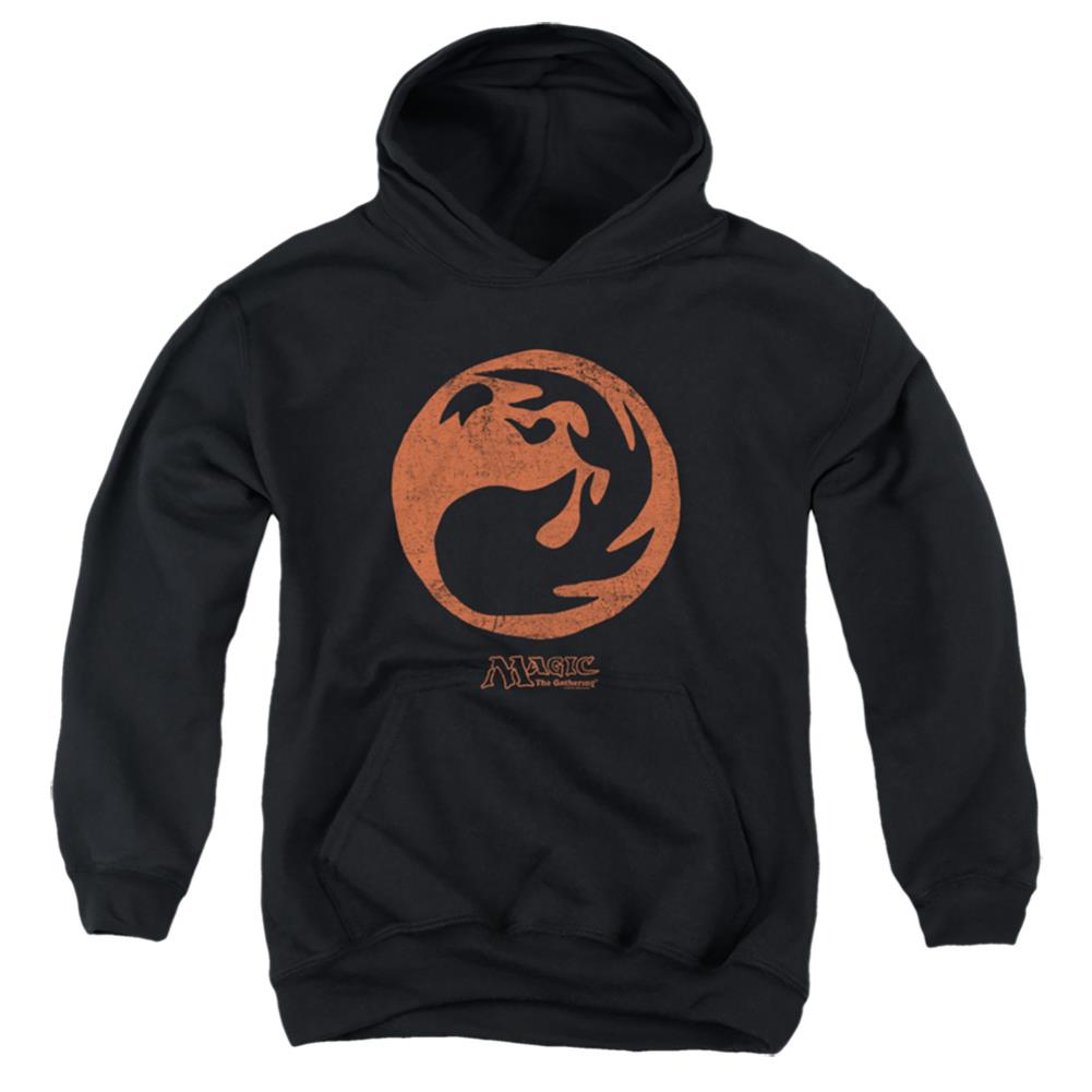 Magic The Gathering Red Symbol Youth Cotton Poly Pull-Over Hoodie