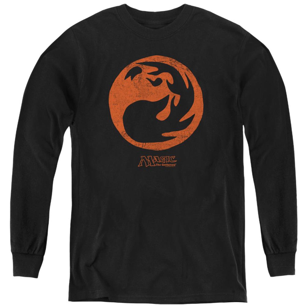 Magic The Gathering Red Symbol Youth Long-Sleeve T-Shirt