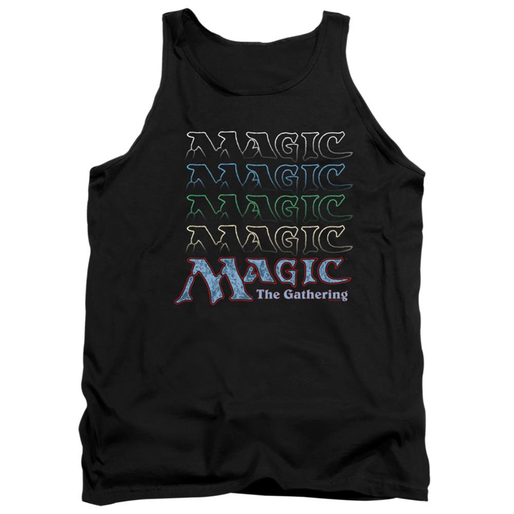 Magic The Gathering Retro Logo Repeat Men's 18/1 Cotton Tank Top