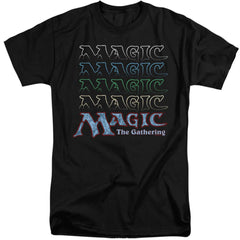 Magic The Gathering Retro Logo Repeat Men's 18/1 Tall Cotton Short-Sleeve T-Shirt