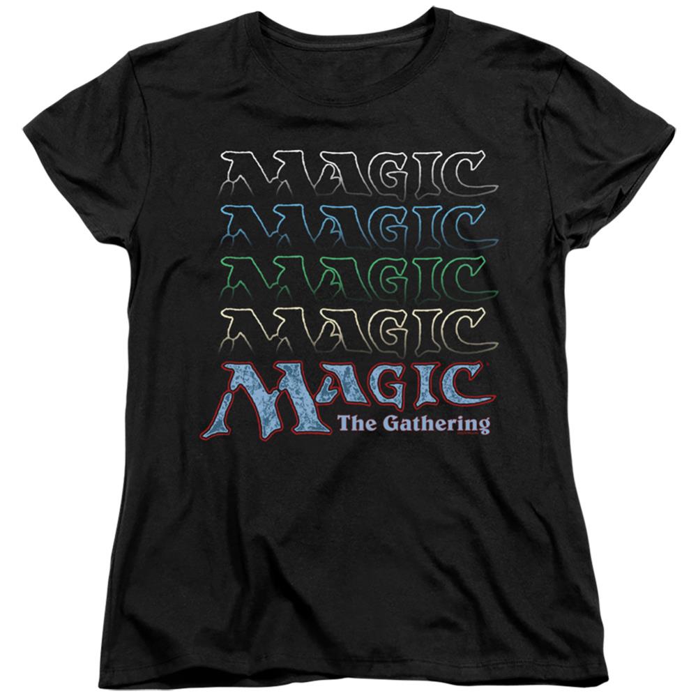 Magic The Gathering Retro Logo Repeat Women's 18/1 Cotton Short-Sleeve T-Shirt