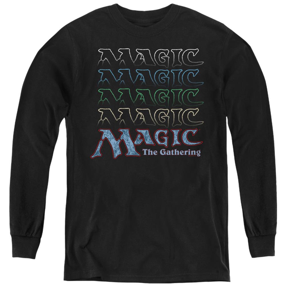Magic The Gathering Retro Logo Repeat Youth Long-Sleeve T-Shirt
