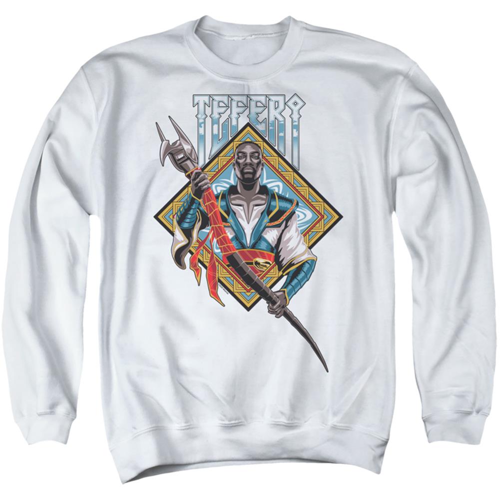 Magic The Gathering Teferi Men's Crewneck 50 50 Poly Long-Sleeve T-Shirt