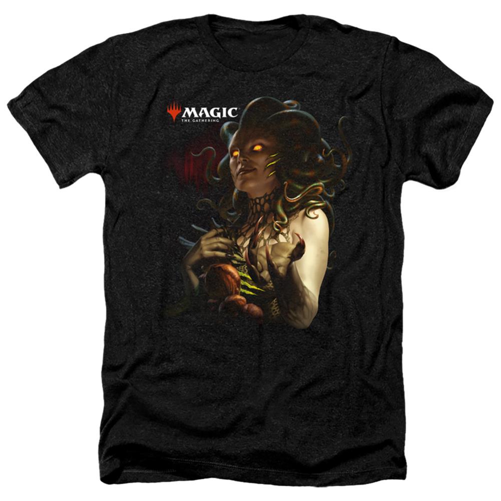 Magic The Gathering Vraska Queen Of Golgari Men's 30/1 Heather 60 40 Poly Short-Sleeve T-Shirt