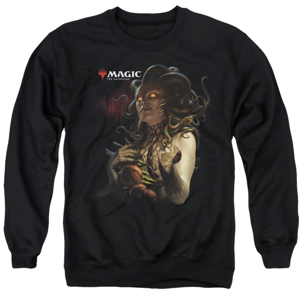 Magic The Gathering Vraska Queen Of Golgari Men's Crewneck 50 50 Poly Long-Sleeve T-Shirt