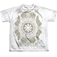Magic The Gathering White Mana Youth Regular Fit Poly Short-Sleeve T-Shirt