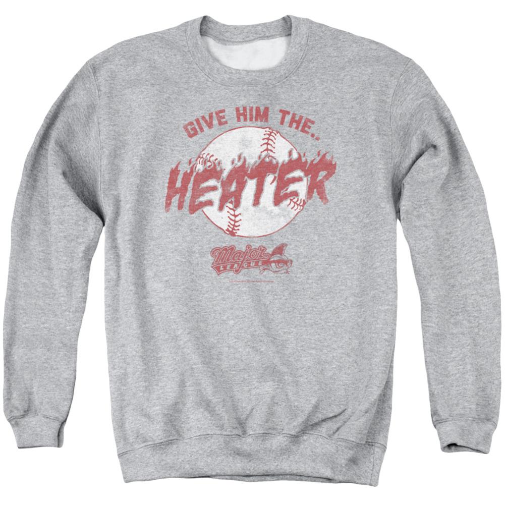 Major League The Heater Men's Crewneck 50 50 Poly Long-Sleeve T-Shirt
