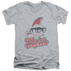 Major League Vintage Logo Men's 30/1 Cotton Slim V-Neck T-Shirt