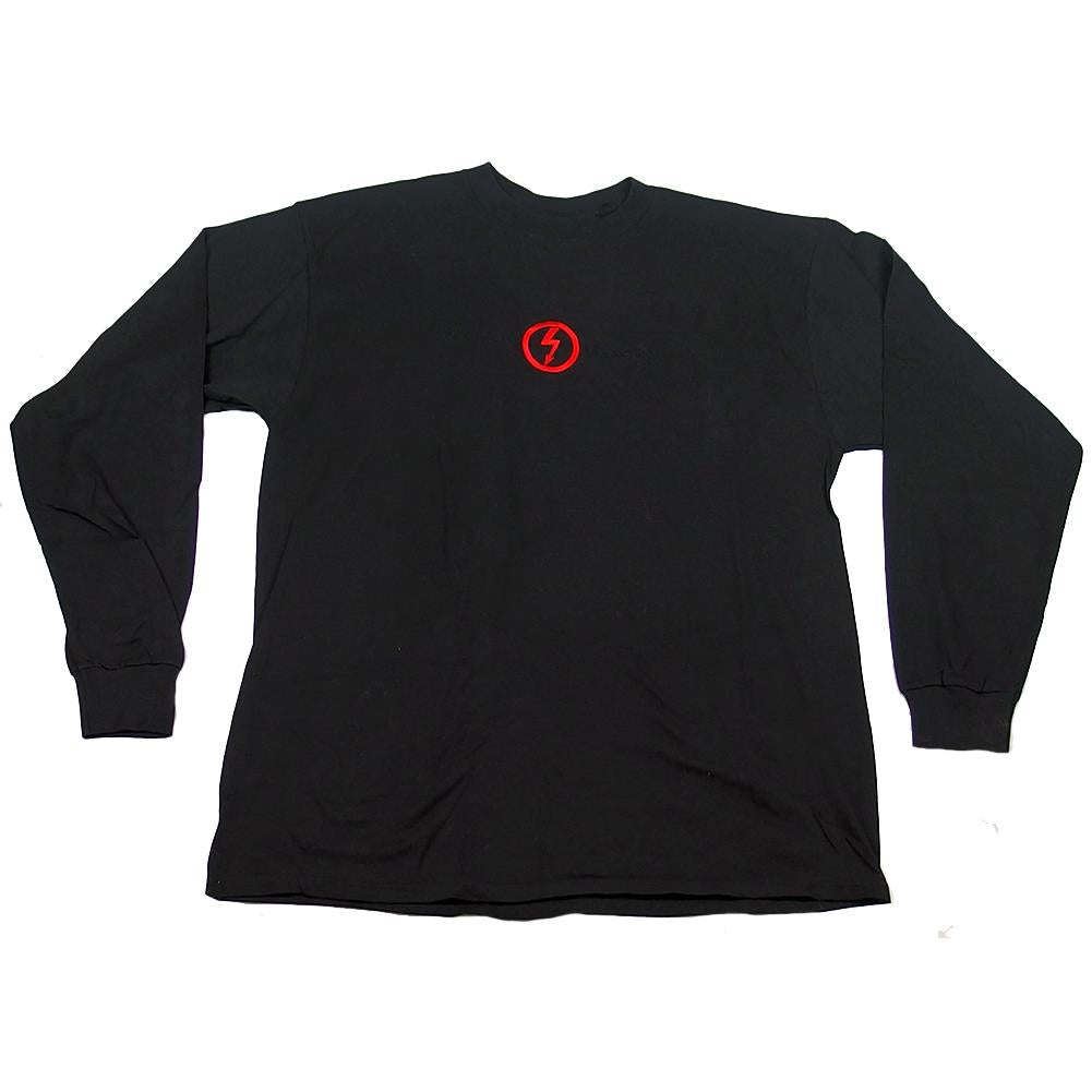 Marilyn Manson Men's Embroidered Shock Logo Black Long-Sleeve T-Shirt