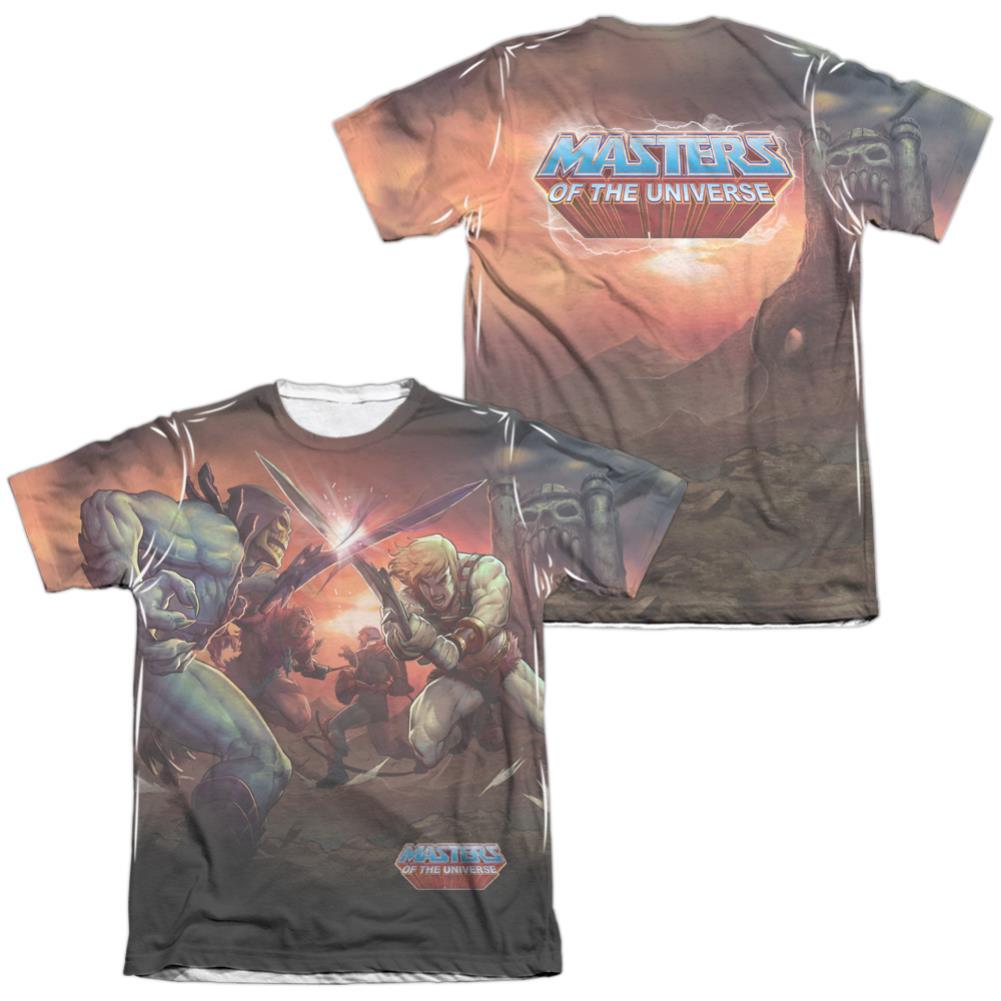 Masters Of The Universe Battle (Front/Back Print) Men's Regular Fit Poly Cotton Short-Sleeve T-Shirt
